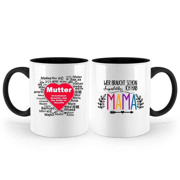 Verschiedene Sprachen aber, Das Gefühl ist Dasselbe Tasse - Spruch Tasse - Personalisierte Tasse - printpod.de