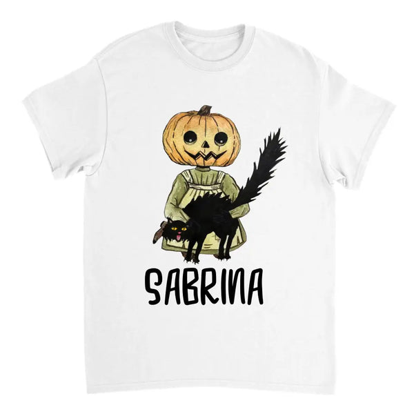 Personalisiertes Scary Spooky Witch Kürbis Halloween T-Shirt