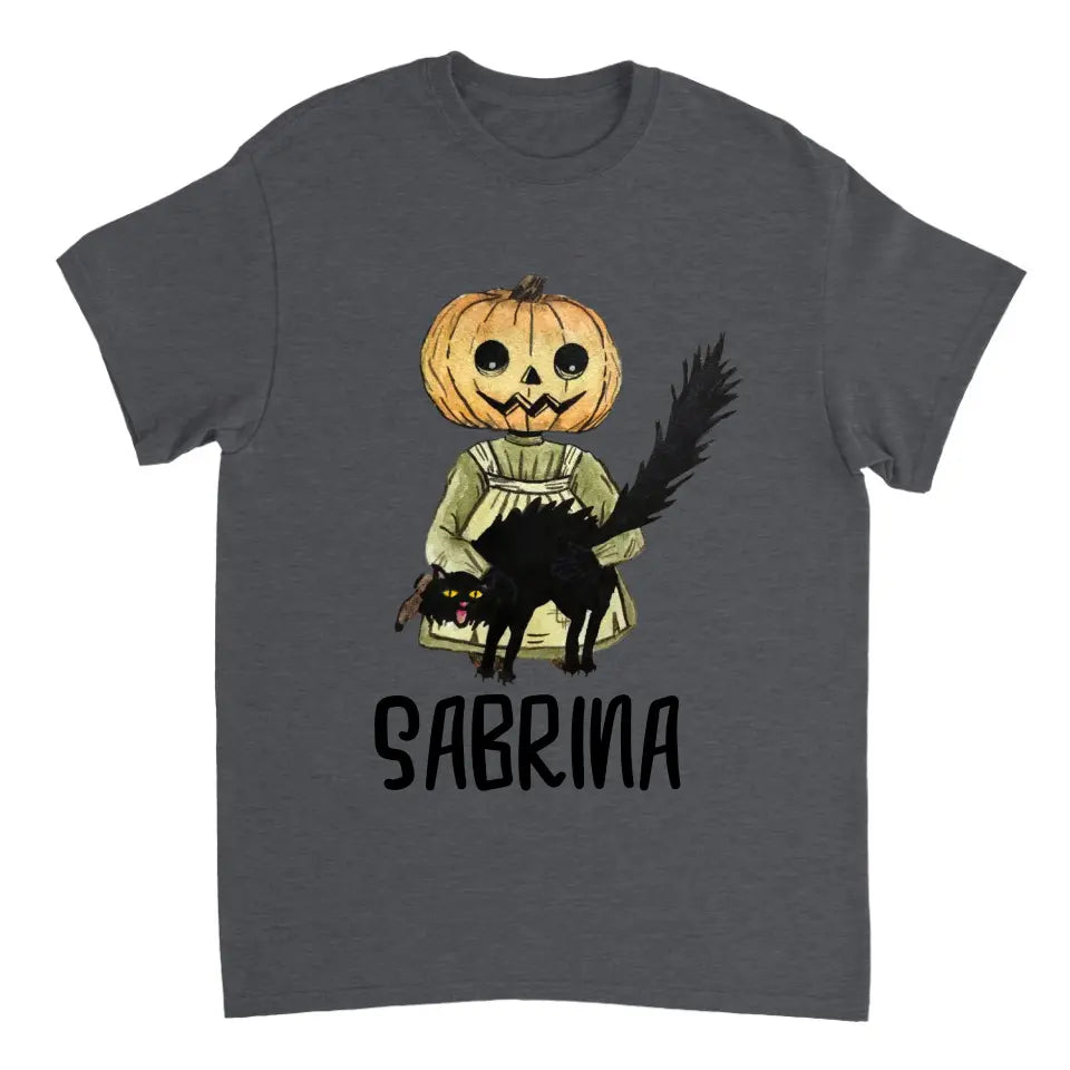 Personalisiertes Scary Spooky Witch Kürbis Halloween T-Shirt - printpod.de