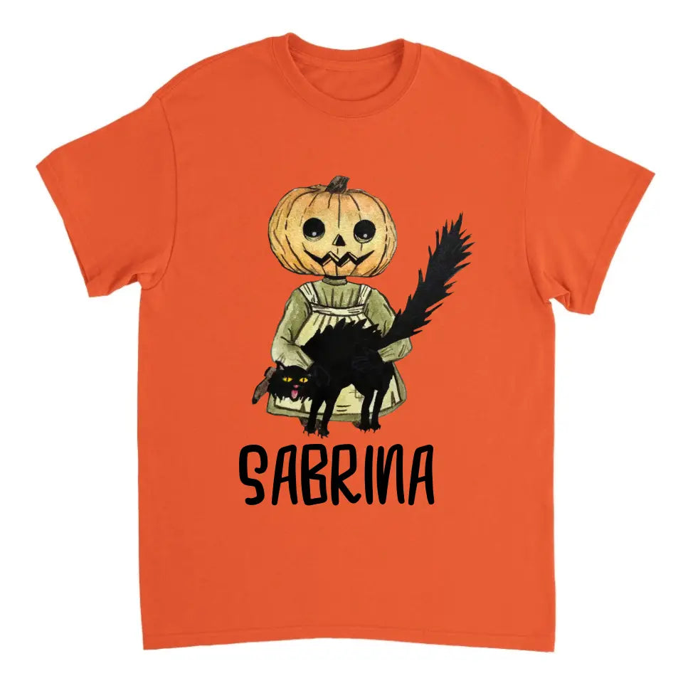 Personalisiertes Scary Spooky Witch Kürbis Halloween T-Shirt - printpod.de