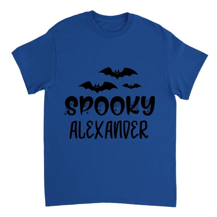 Personalisiertes dunkles Spooky Web Halloween T-Shirt - printpod.de