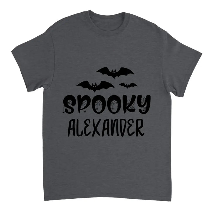 Personalisiertes dunkles Spooky Web Halloween T-Shirt - printpod.de