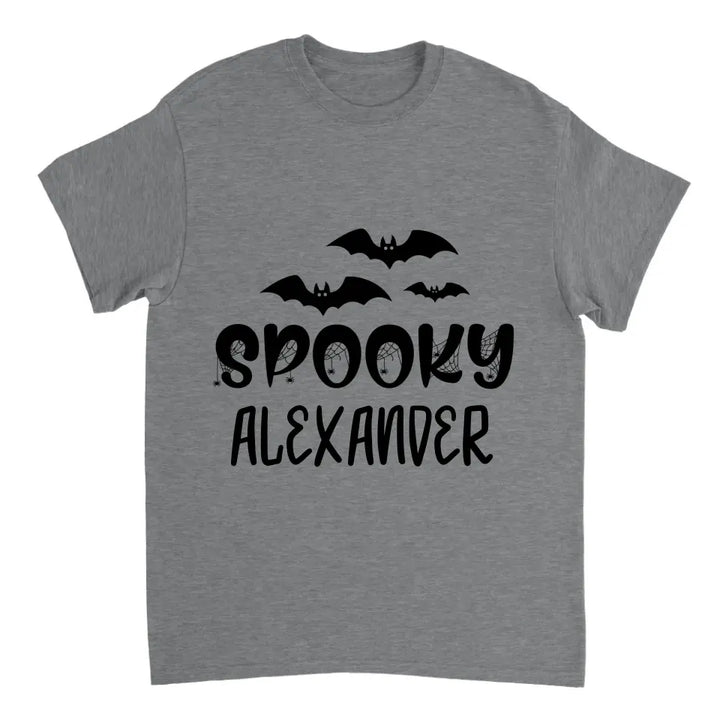 Personalisiertes dunkles Spooky Web Halloween T-Shirt - printpod.de