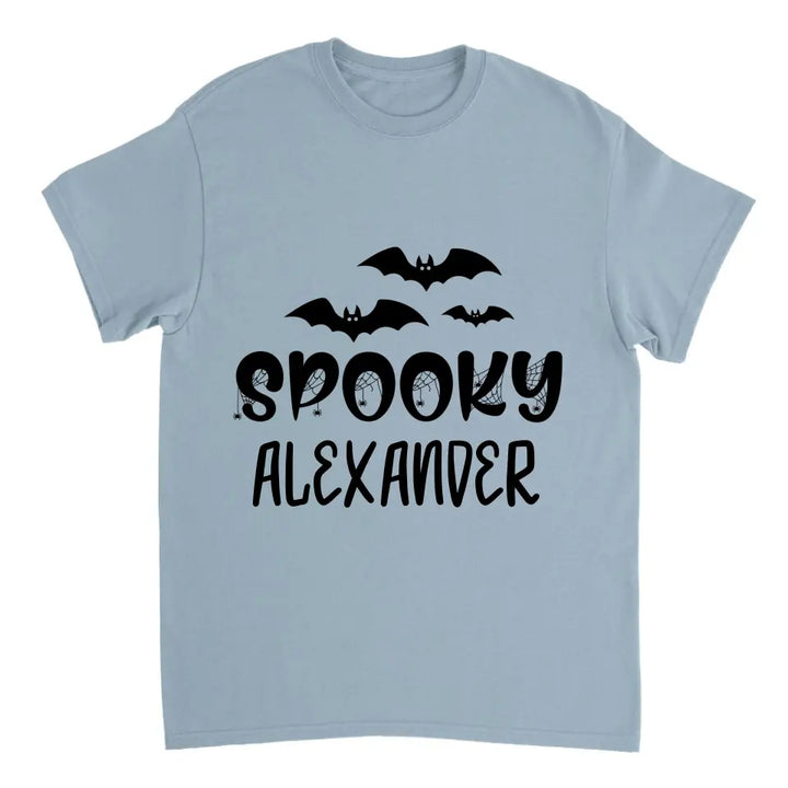 Personalisiertes dunkles Spooky Web Halloween T-Shirt - printpod.de