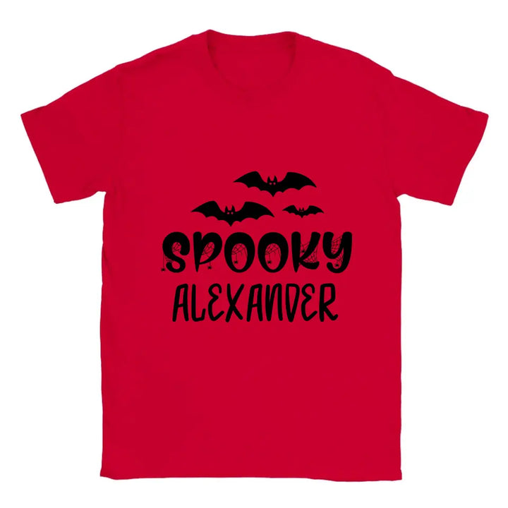 Personalisiertes dunkles Spooky Web Halloween T-Shirt - printpod.de