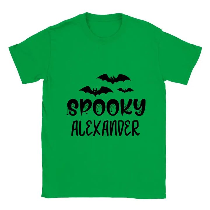 Personalisiertes dunkles Spooky Web Halloween T-Shirt - printpod.de