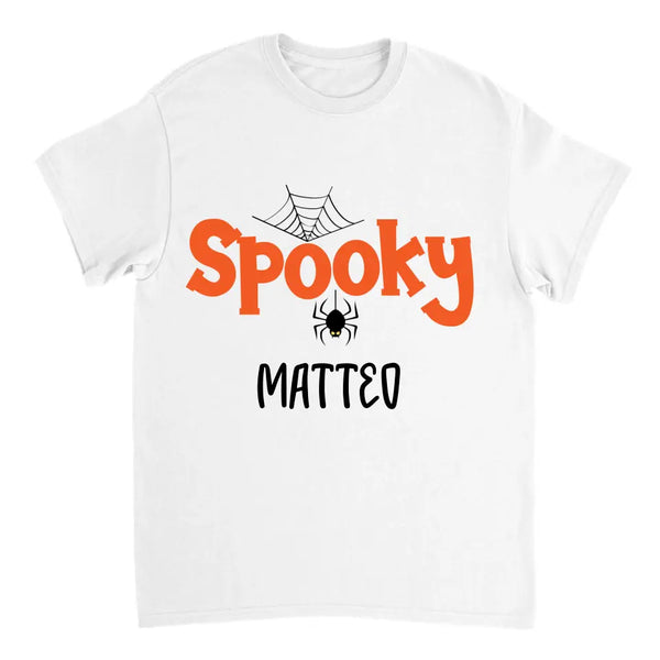 Personalisiertes Spooky Spider Halloween T-Shirt