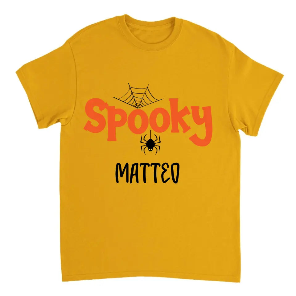 Personalisiertes Spooky Spider Halloween T-Shirt - printpod.de