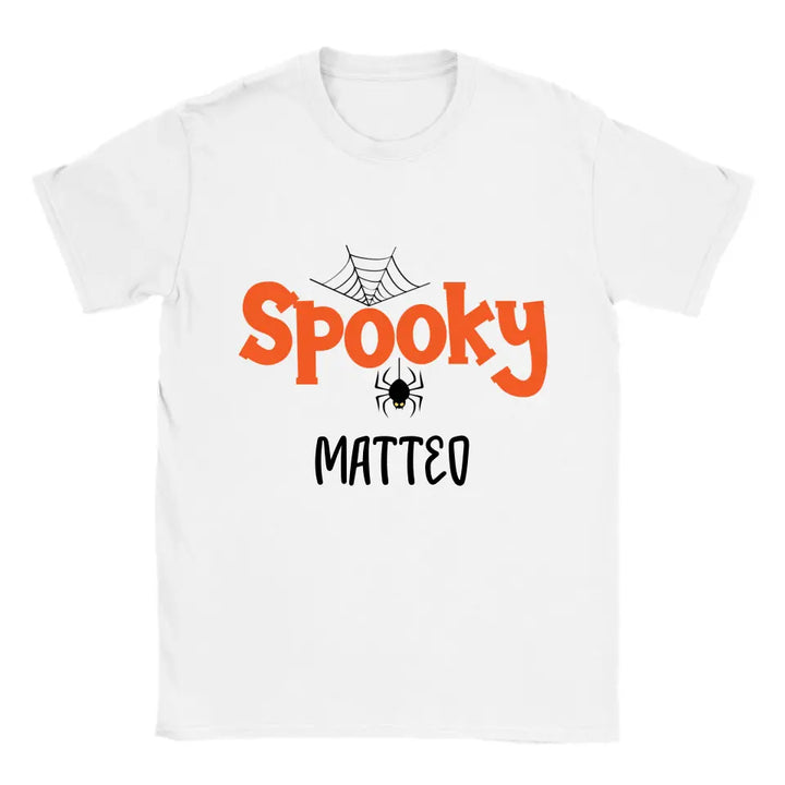 Personalisiertes Spooky Spider Halloween T-Shirt - printpod.de