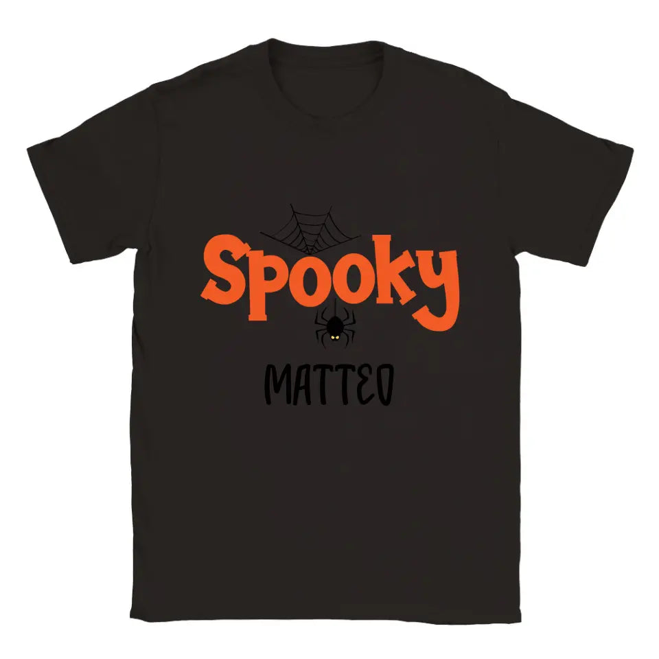 Personalisiertes Spooky Spider Halloween T-Shirt - printpod.de