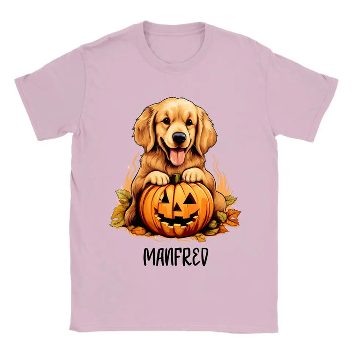 Spooky & Personalisierte Mein Hund mit Scary Pumpkin T-Shirt für Halloween - printpod.de