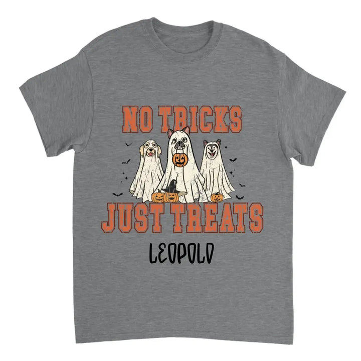 No Tricks, Just Treats Halloween Hunde Personalized T-Shirt - printpod.de