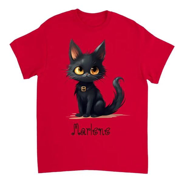 Personalisierte Gruselige Katze Lustige Halloween T-shirt