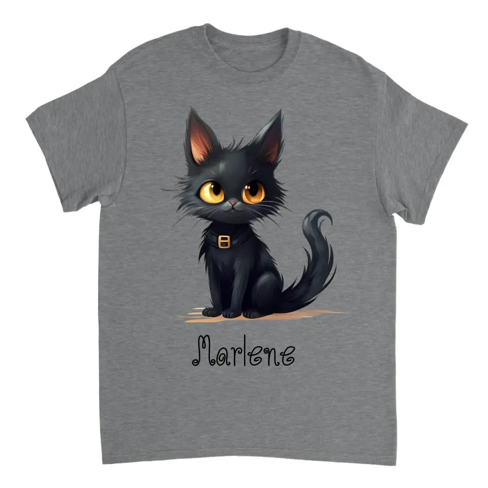 Personalisierte Gruselige Katze Lustige Halloween T-shirt - printpod.de
