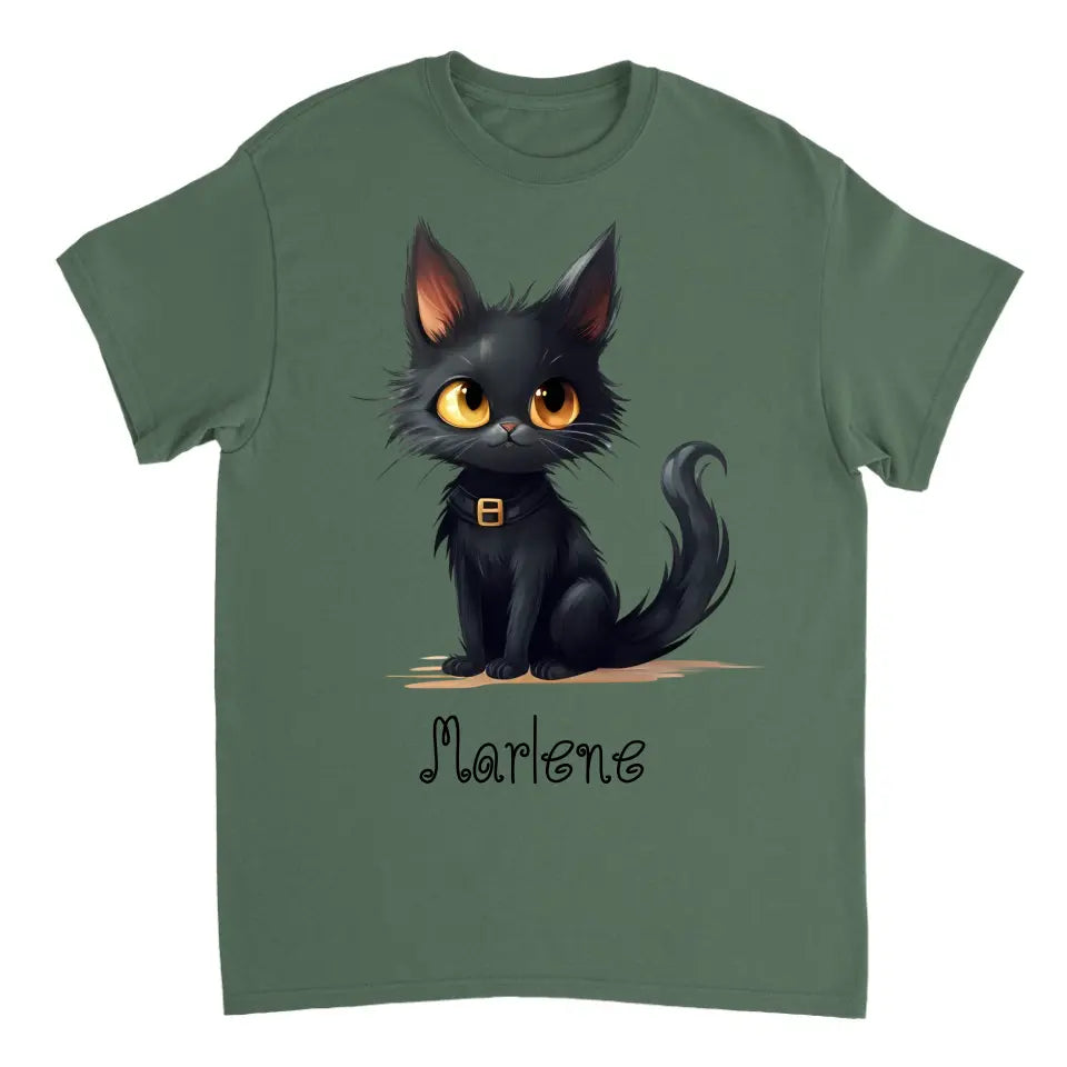 Personalisierte Gruselige Katze Lustige Halloween T-shirt - printpod.de