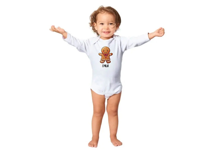 Personalisierte Weihnachten Babyoutfit Lebkuchen Junge Mädchen Bodysuit erste Weihnachten Neugeborenen - printpod.de