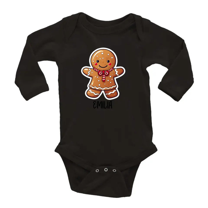 Personalisierte Weihnachten Babyoutfit Lebkuchen Junge Mädchen Bodysuit erste Weihnachten Neugeborenen - printpod.de