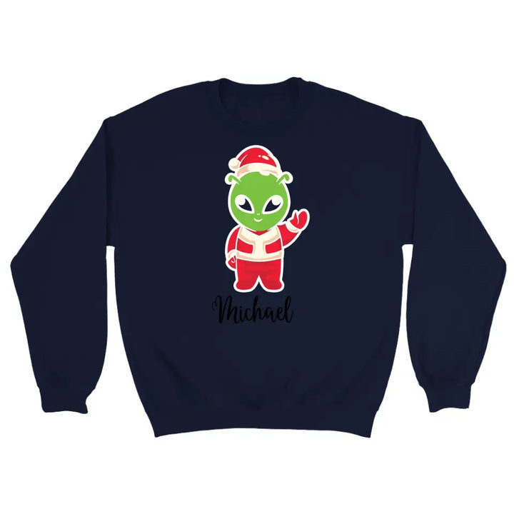 Herren Pullover Langarm Alian Weihnachtsmann - printpod.de