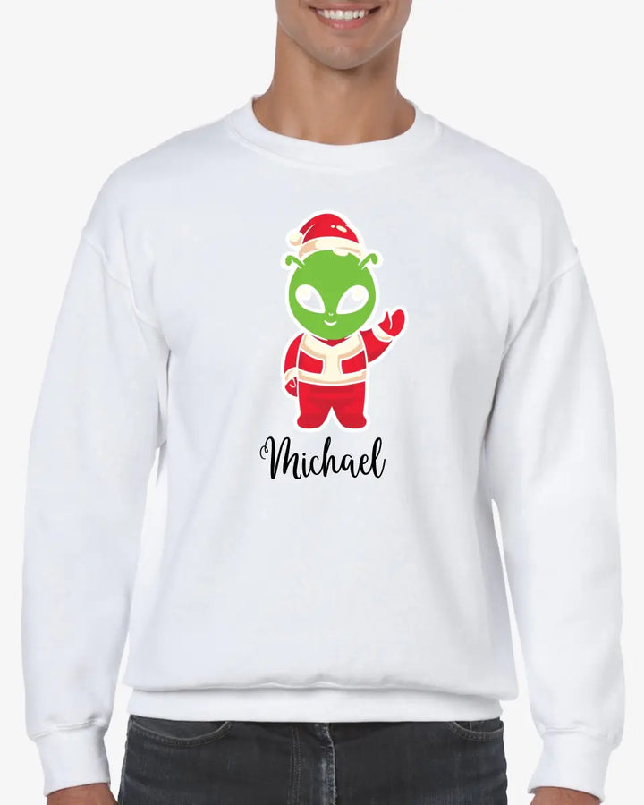 Herren Pullover Langarm Alian Weihnachtsmann - printpod.de