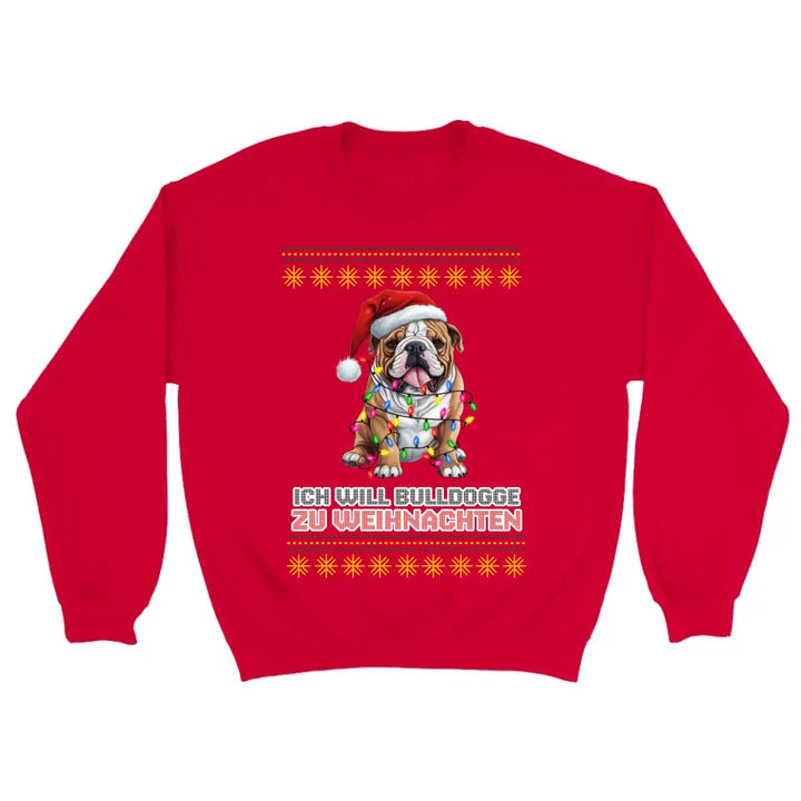 Weihnachtspullover Unisex mit Hund Motiv - printpod.de