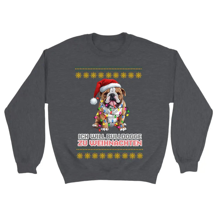 Weihnachtspullover Unisex mit Hund Motiv - printpod.de