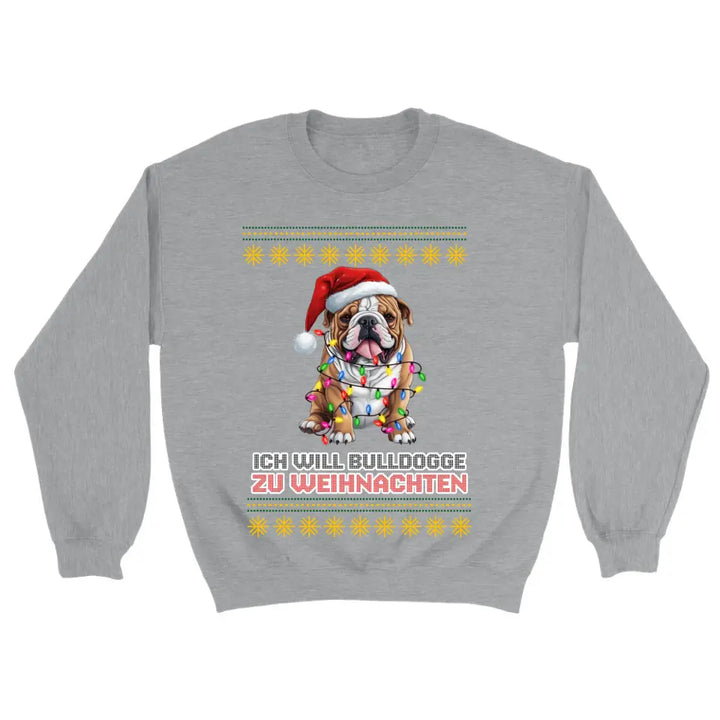 Weihnachtspullover Unisex mit Hund Motiv - printpod.de