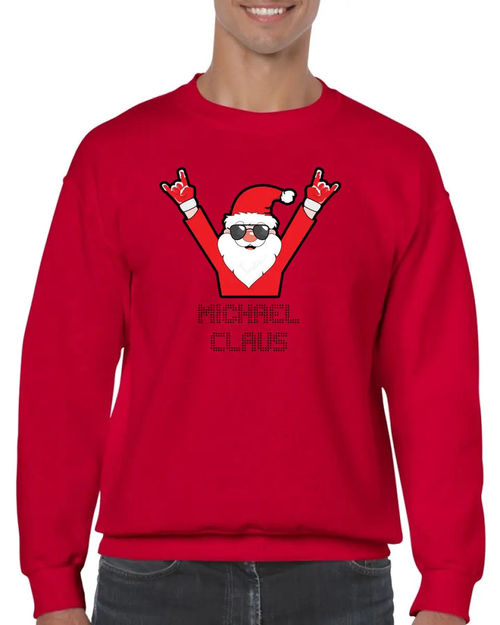 Santa Weihnachtspullover Herren Anpasbar mit Name - printpod.de