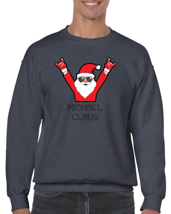 Santa Weihnachtspullover Herren Anpasbar mit Name - printpod.de