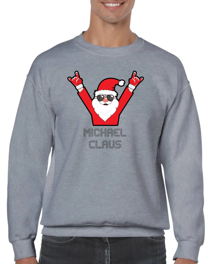 Santa Weihnachtspullover Herren Anpasbar mit Name - printpod.de