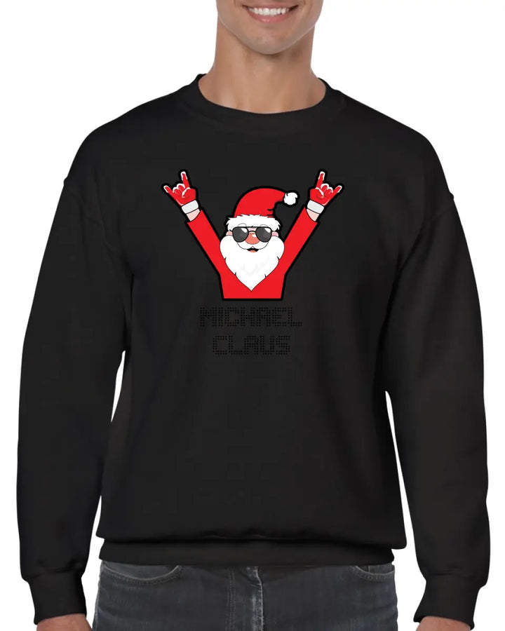 Santa Weihnachtspullover Herren Anpasbar mit Name - printpod.de