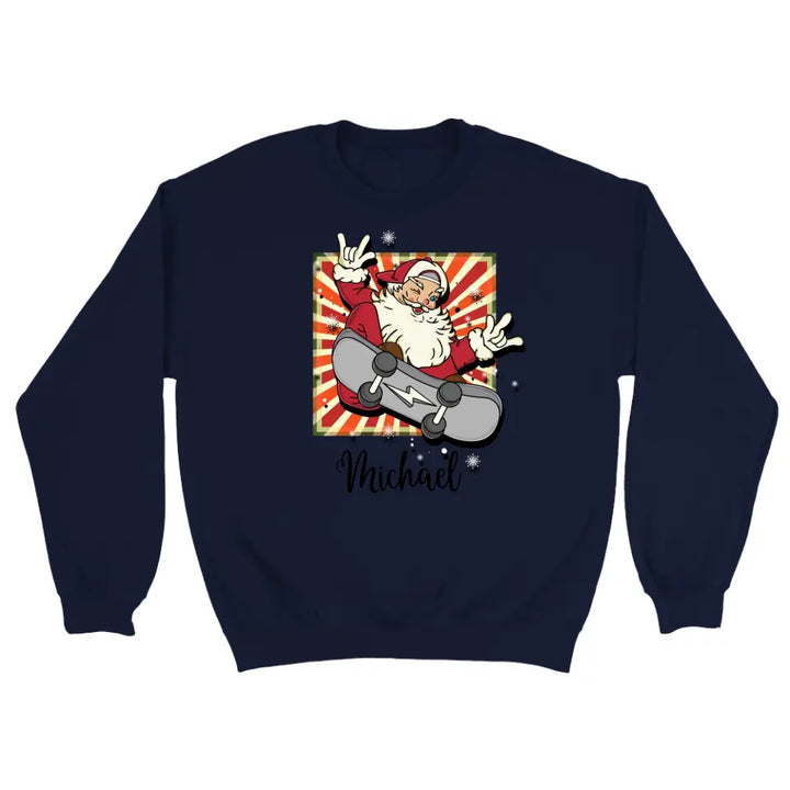 Herren pullover Langarm weihnachtsmann - printpod.de