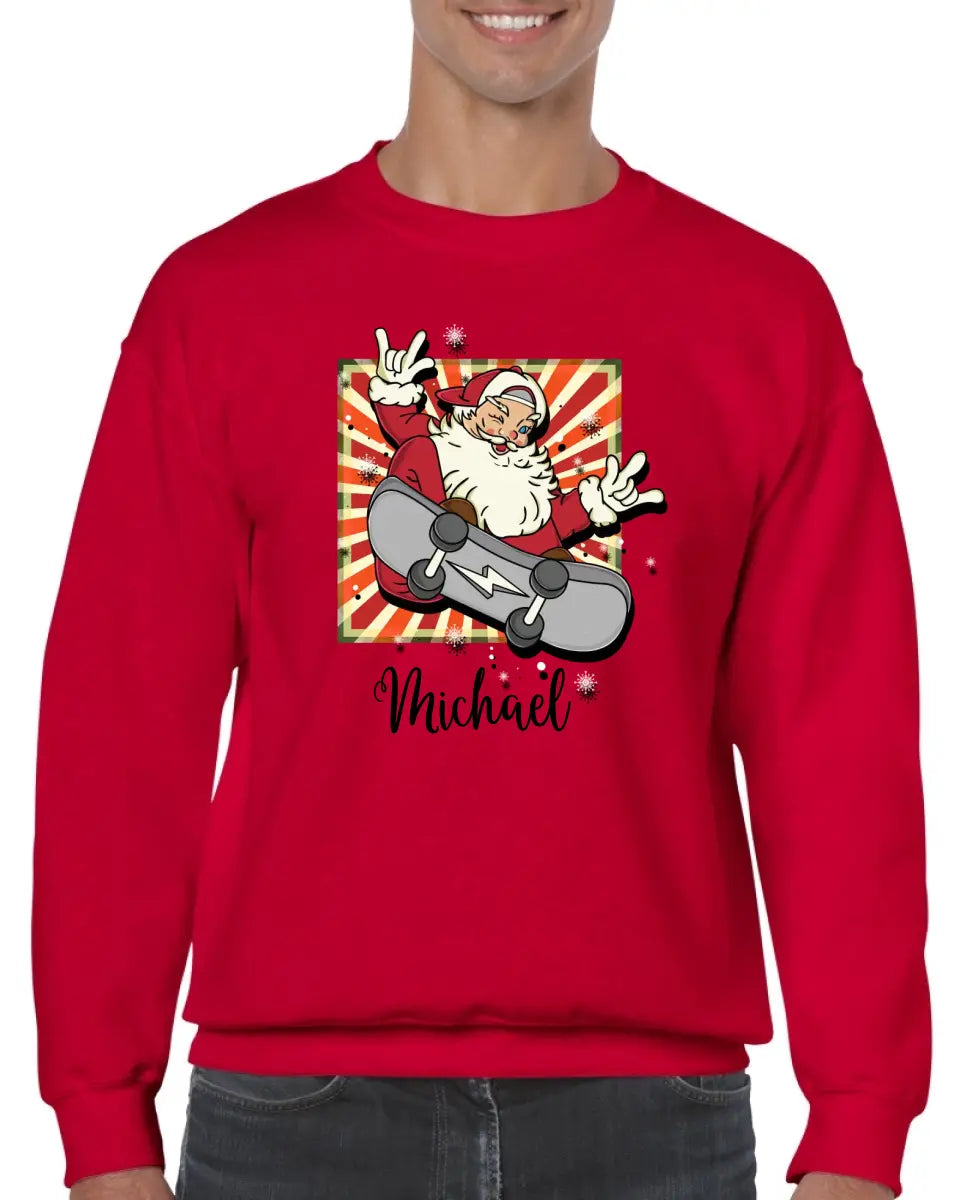 Herren pullover Langarm weihnachtsmann - printpod.de