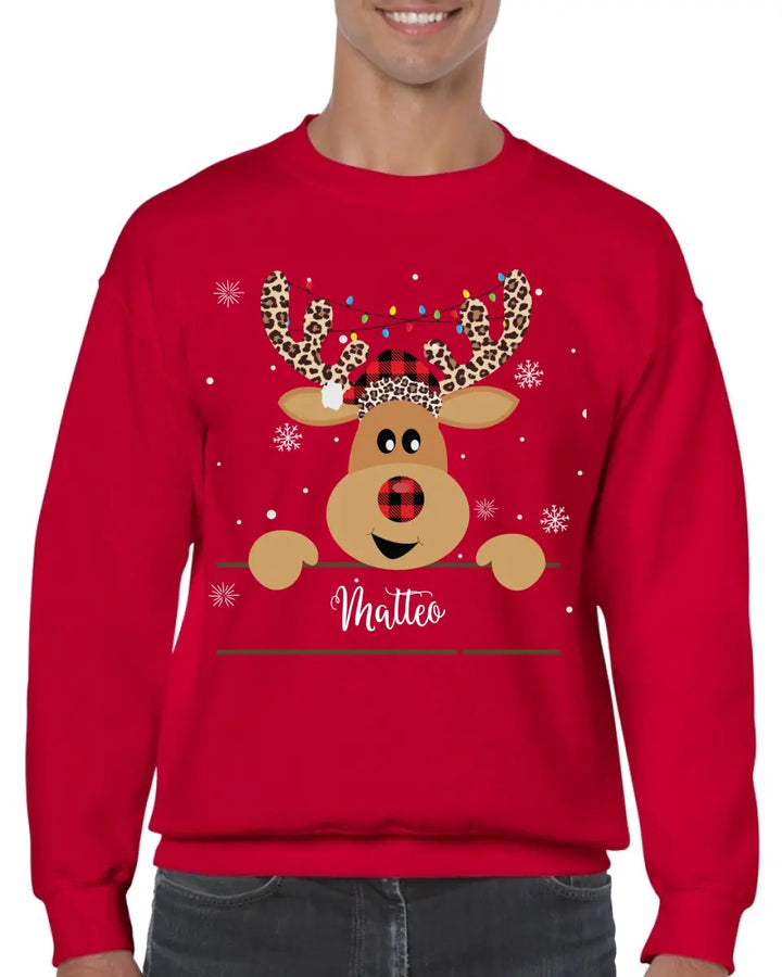 Weihnachtspulli Rentier Christmas Pullover Weihnachtspullover unisex - printpod.de