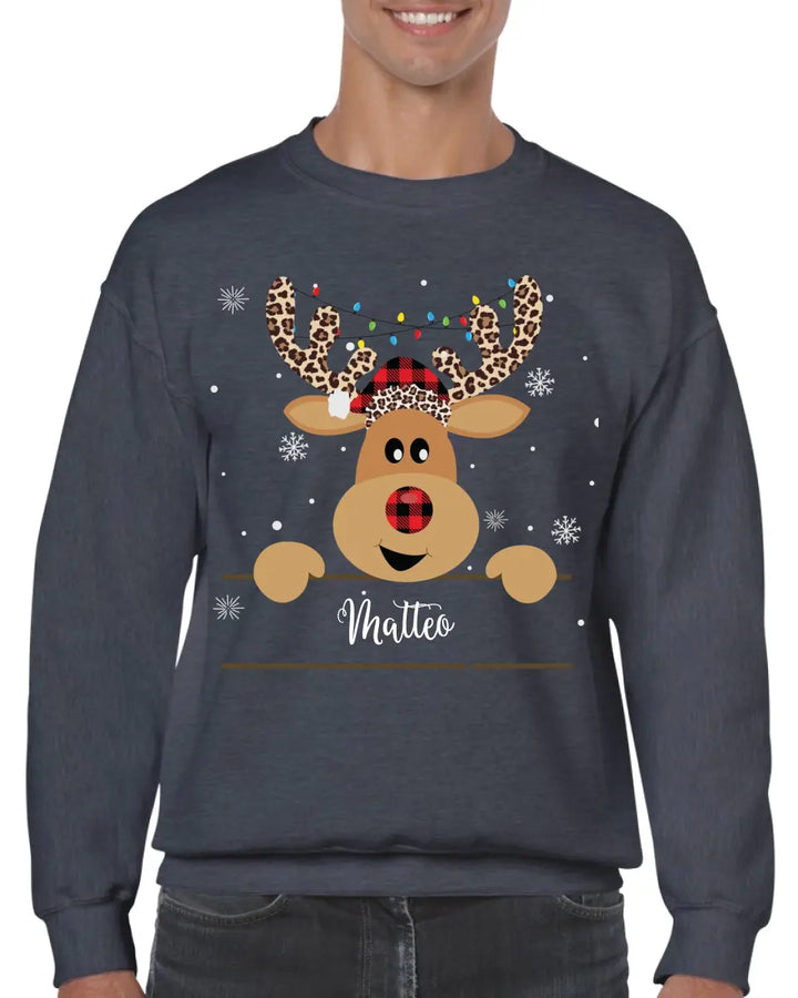 Weihnachtspulli Rentier Christmas Pullover Weihnachtspullover unisex - printpod.de