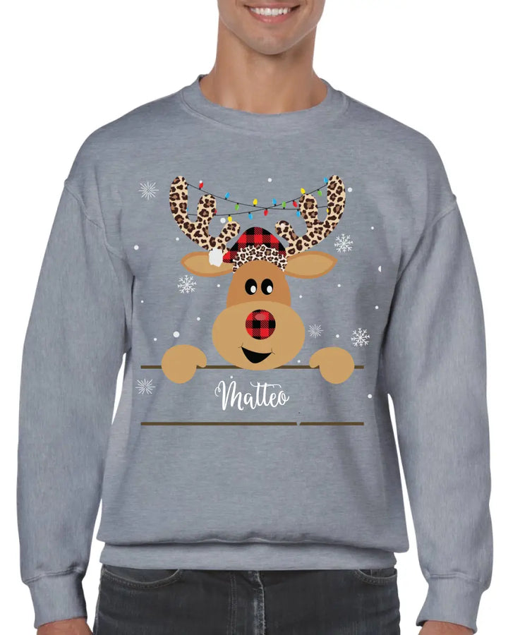 Weihnachtspulli Rentier Christmas Pullover Weihnachtspullover unisex - printpod.de