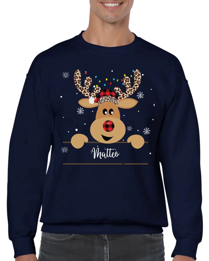 Weihnachtspulli Rentier Christmas Pullover Weihnachtspullover unisex - printpod.de