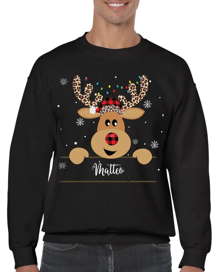 Weihnachtspulli Rentier Christmas Pullover Weihnachtspullover unisex - printpod.de