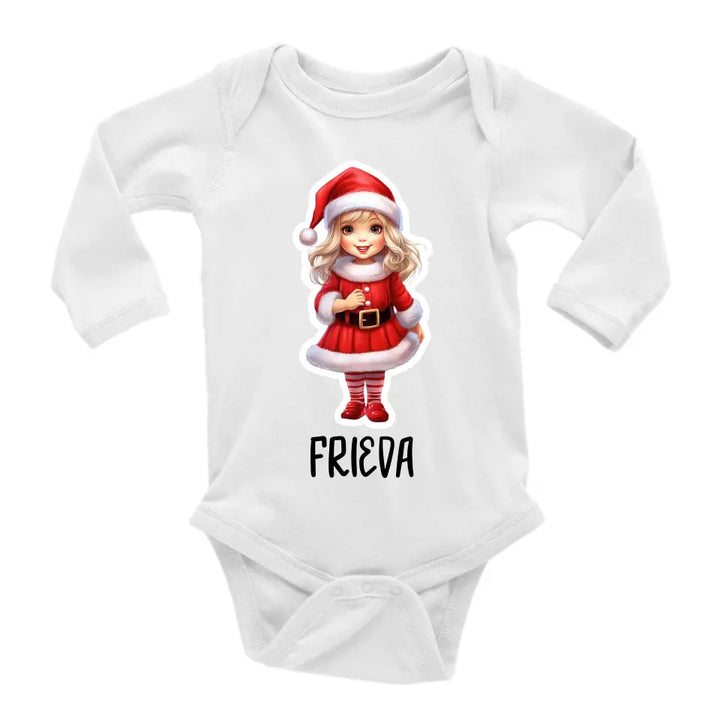 Baby Christmas outfit Santa Baby Bodysuit Anpassbar mit Namen und Motive - printpod.de