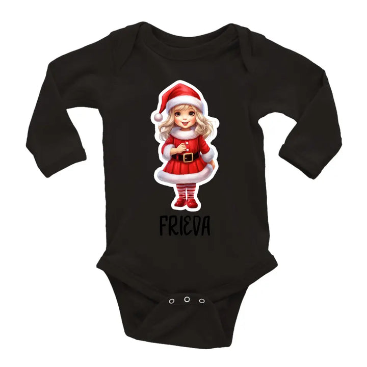 Baby Christmas outfit Santa Baby Bodysuit Anpassbar mit Namen und Motive - printpod.de