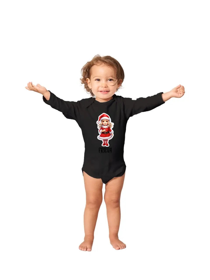 Baby Christmas outfit Santa Baby Bodysuit Anpassbar mit Namen und Motive - printpod.de