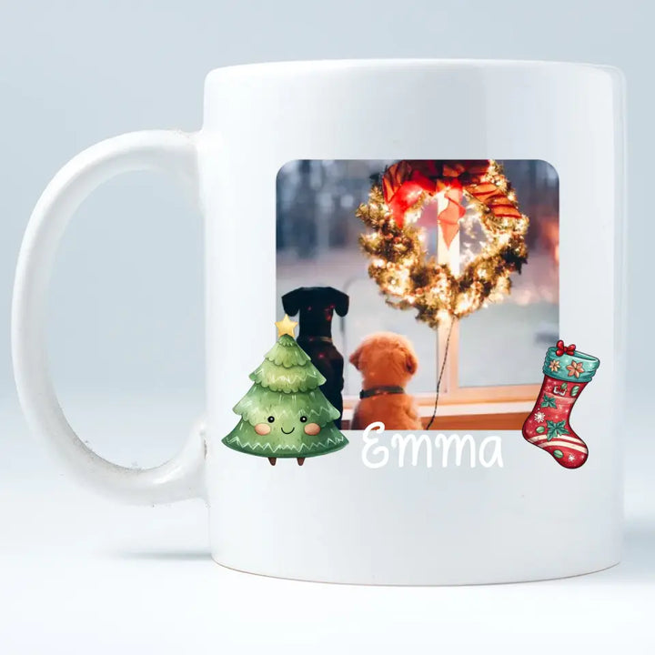 Weihnachten personalisierte fototassen -  Weihnachtsbaum - printpod.de