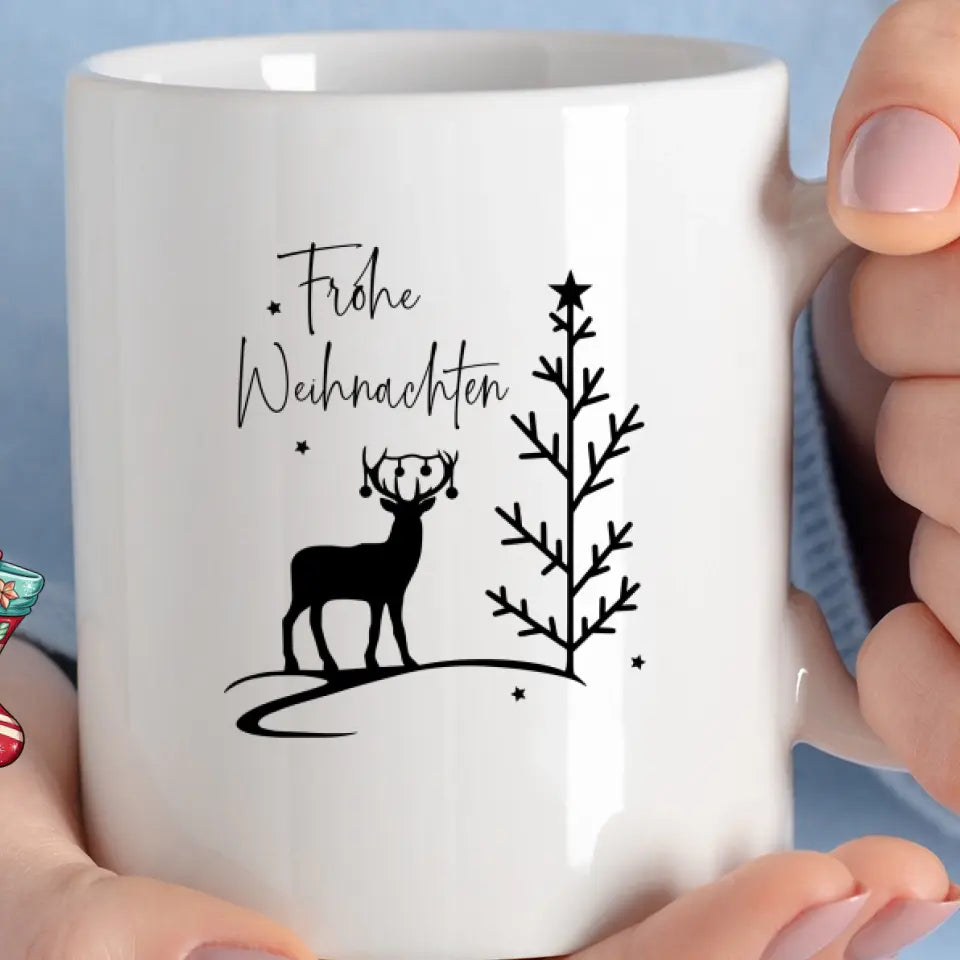 Weihnachten personalisierte fototassen -  Weihnachtsbaum - printpod.de