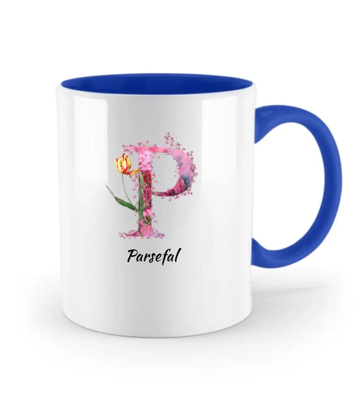 Letters Tasse - florale Alphabet Tasse - printpod.de