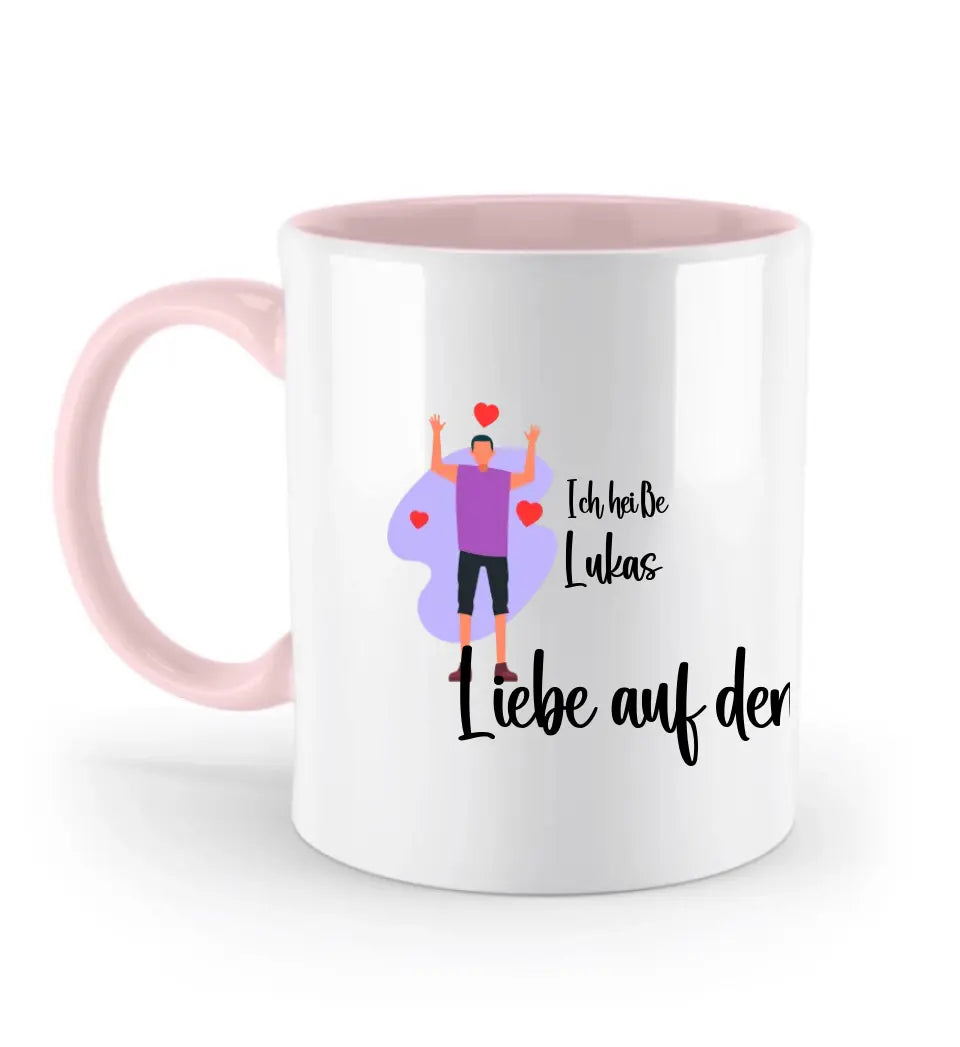 Liebe auf den ersten Blick: Personalisierte Valentinstag-Tasse - printpod.de