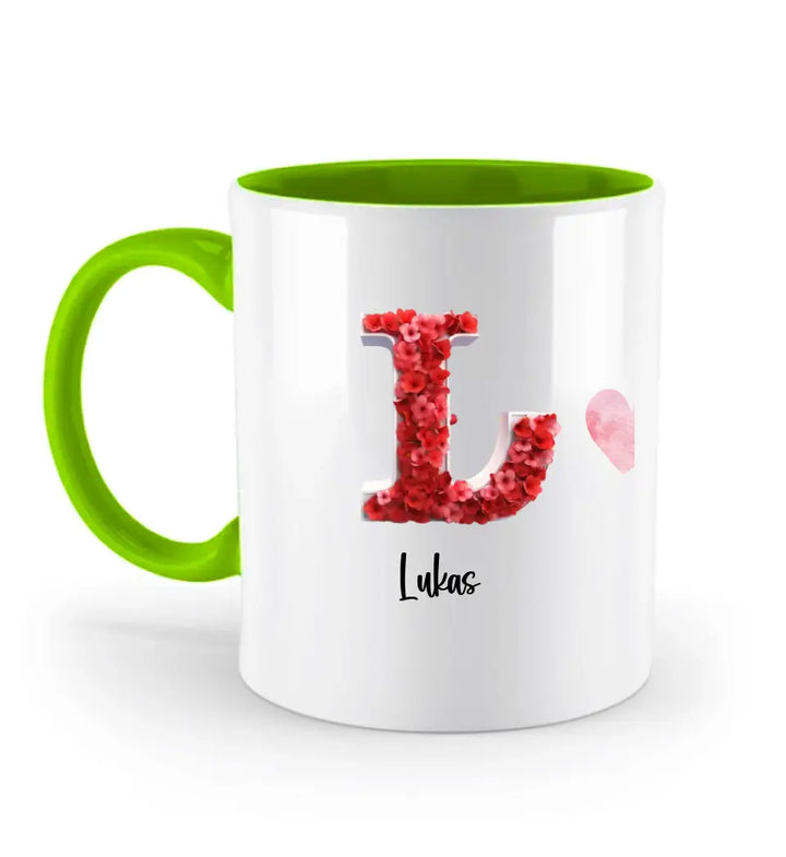 Buchstaben-Namens-Tasse für Verliebte - Fröhlichen Valentinstag! - printpod.de