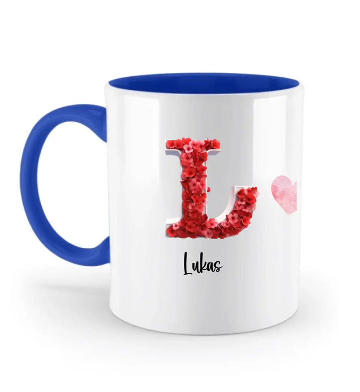 Buchstaben-Namens-Tasse für Verliebte - Fröhlichen Valentinstag! - printpod.de