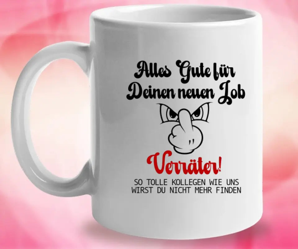 Witzige Personalisierte Tasse - Deutsches Abschiedsgeschenk für Kollegen - Arbeitskollege Geschenk