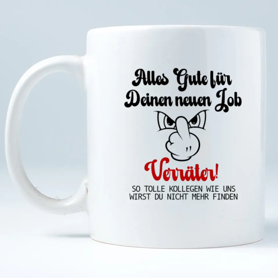 Witzige Personalisierte Tasse - Deutsches Abschiedsgeschenk für Kollegen - Arbeitskollege Geschenk