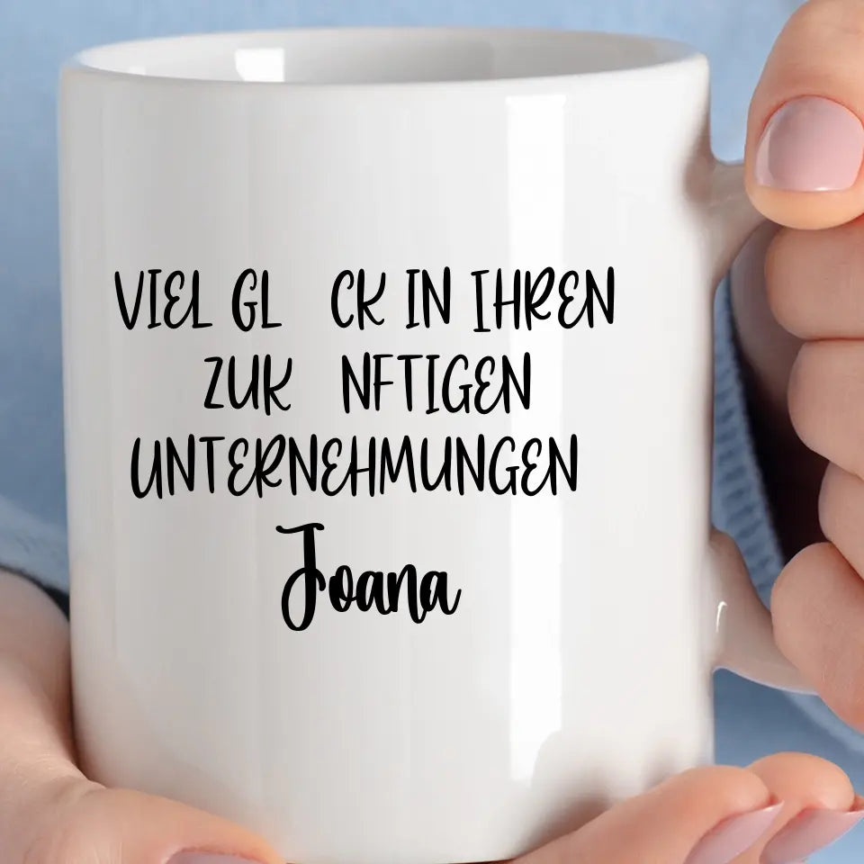 Witzige Personalisierte Tasse - Deutsches Abschiedsgeschenk für Kollegen - Arbeitskollege Geschenk