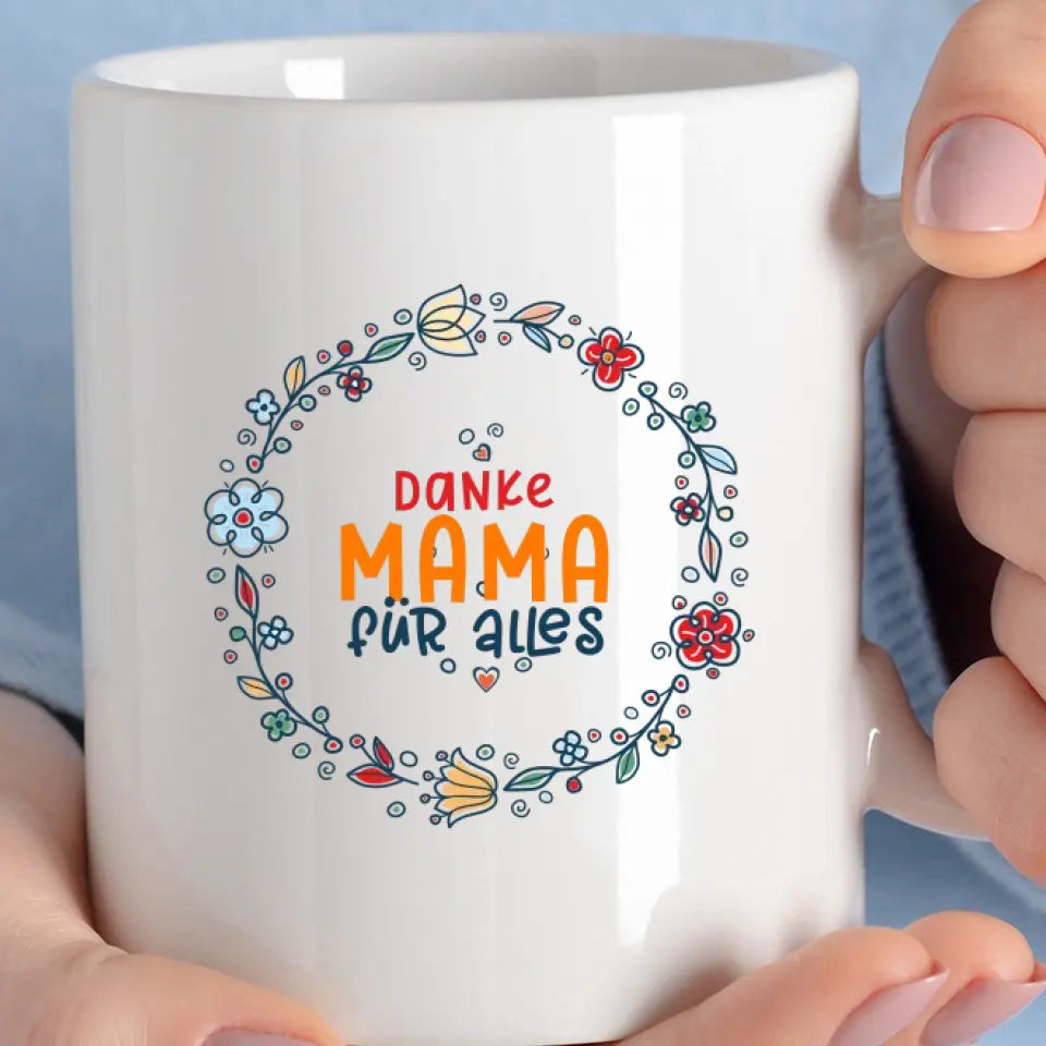 Persönlicher Muttertag Mom Becher - Danke Mama, Geburtstagsgeschenk für Mama, Geschenke für die Ehefrau, Muttertagsgeschenk, Die beste Mama der Welt